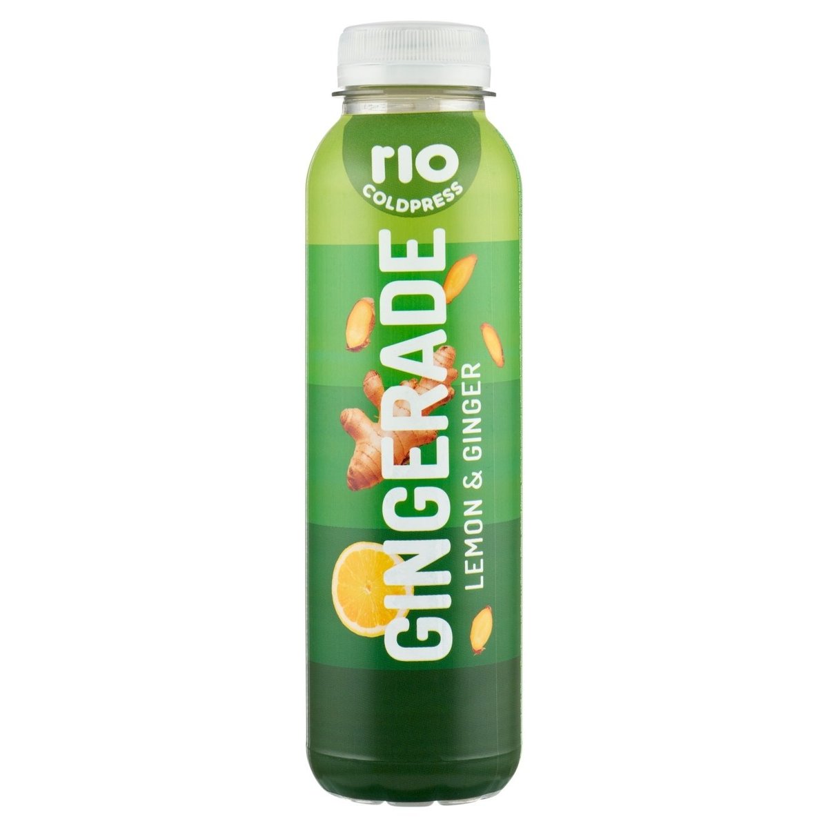 Rio Cold Press Nesycený ovocný nápoj s citronovou šťávou a dužninou ochucený zázvorem 400ml