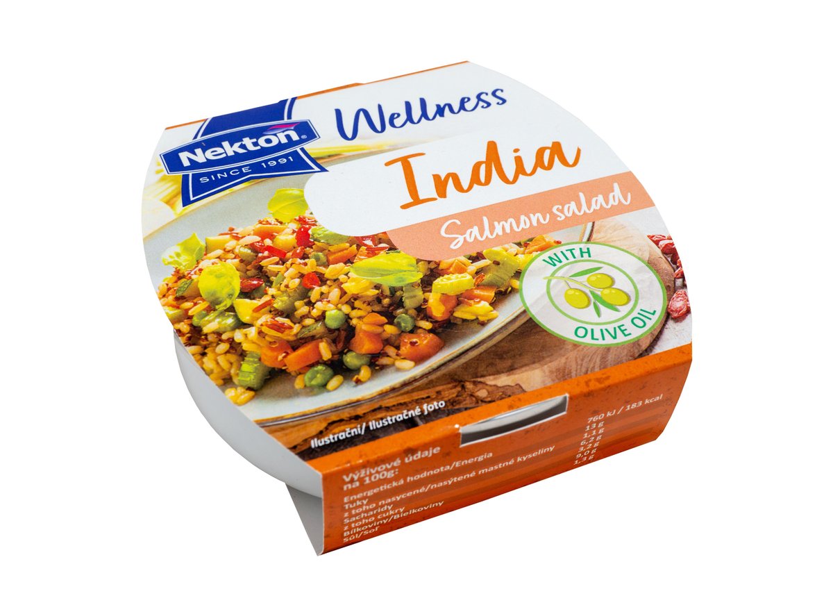 Lososový salát Wellness India NEKTON 160g