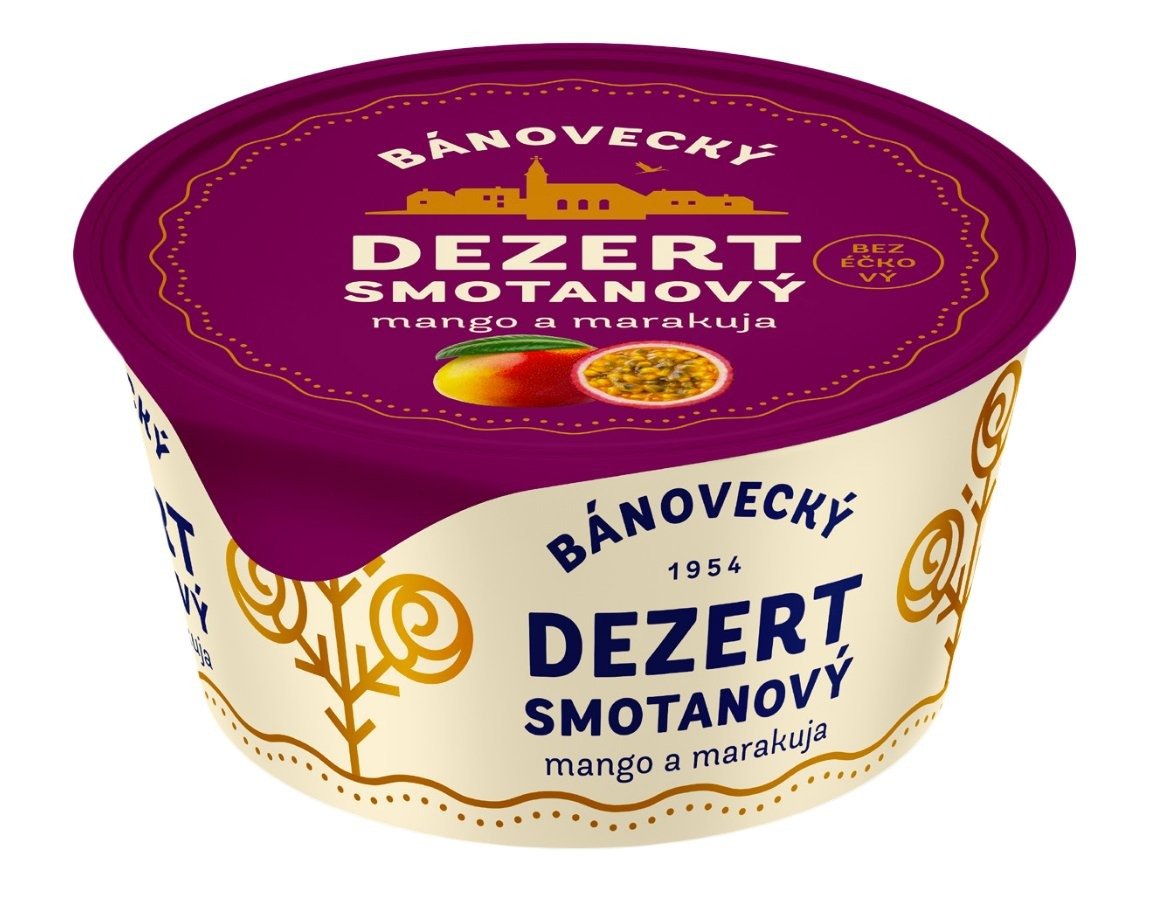 Bánovecký smetanový dezert mango-maracuja 135g