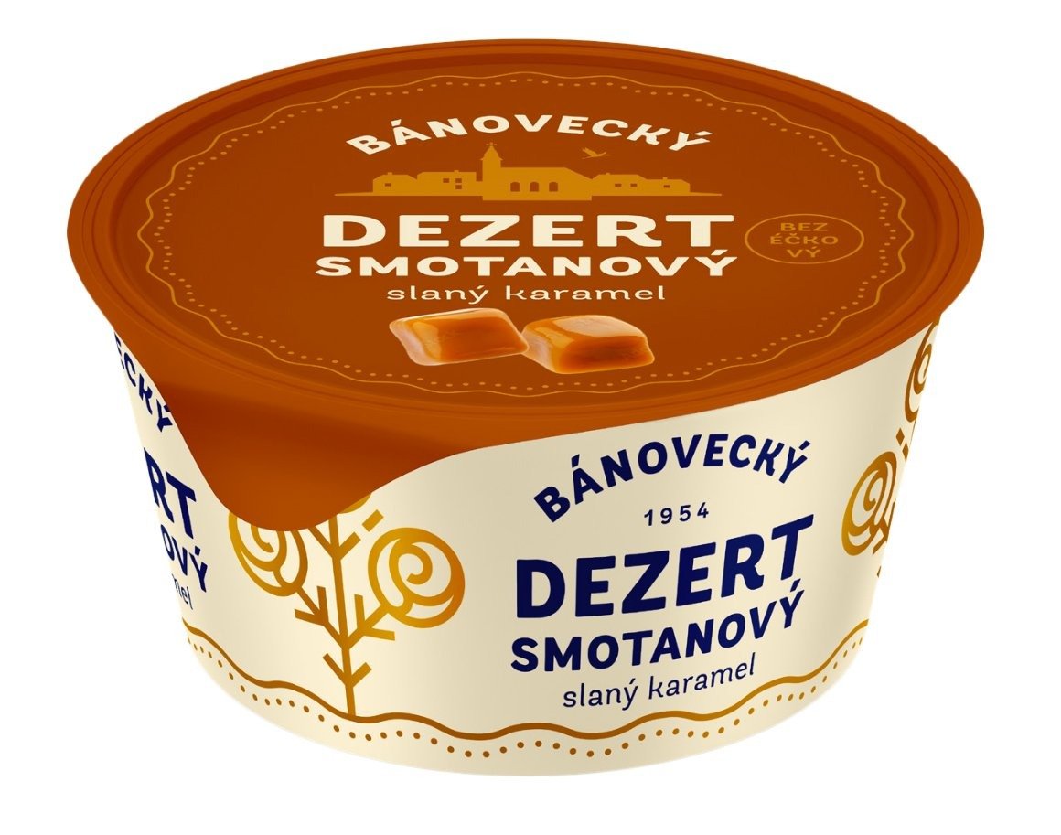 Bánovecký smetanový dezert slaný karamel 135g