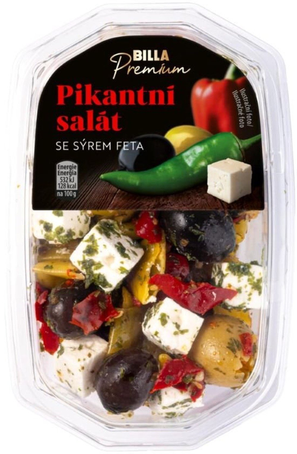 Billa Premium Pikantní salát se sýrem Feta 150g
