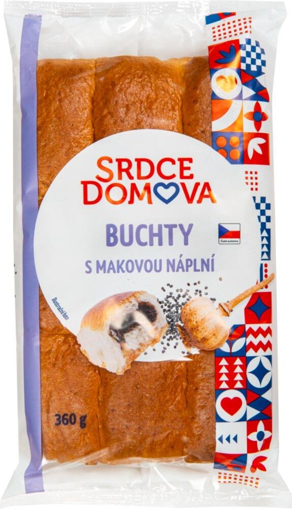 Srdce domova Buchty s makovou náplní 360g