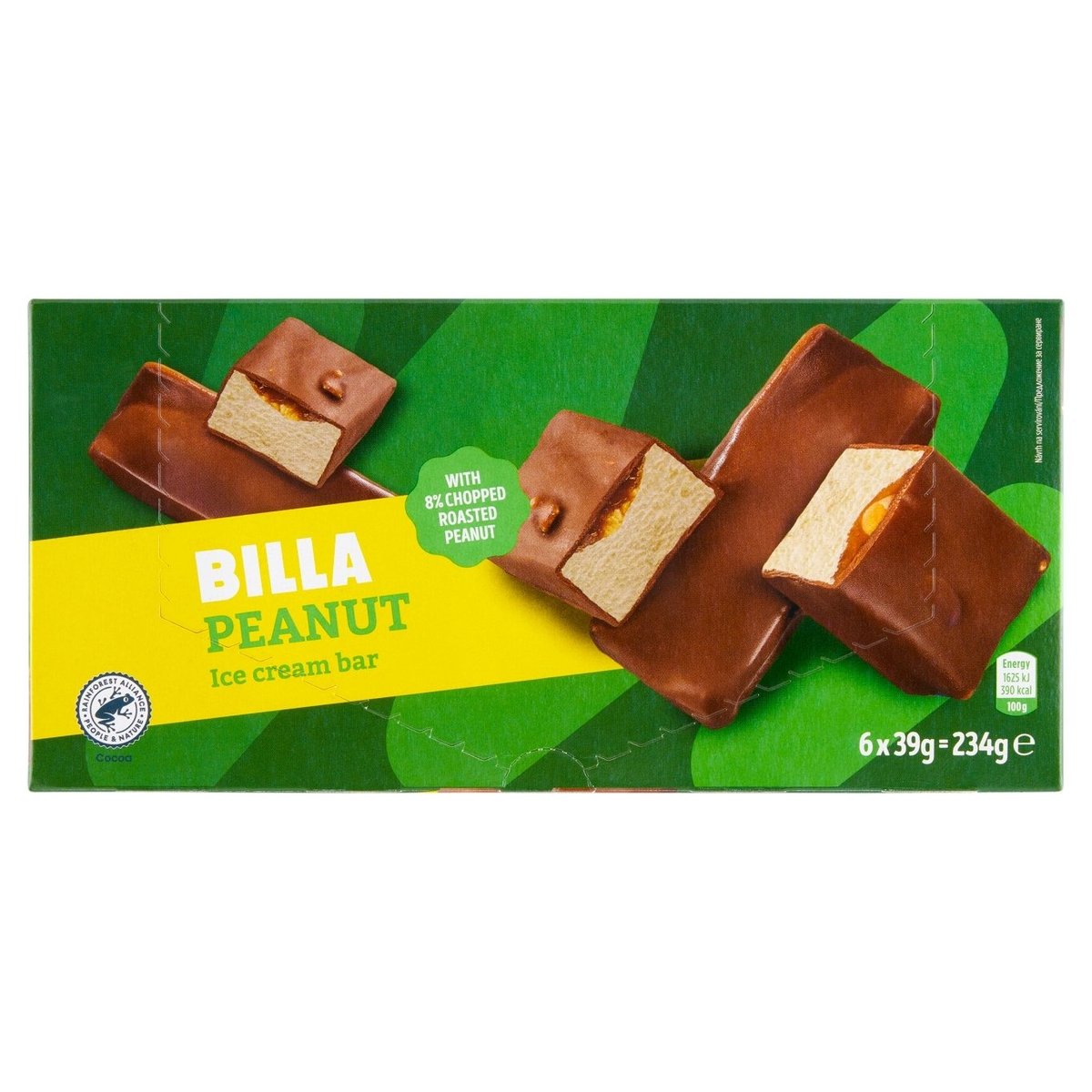 BILLA Mražený krém arašídový s polevou ze slaného karamelu 6 x 53ml (318ml)
