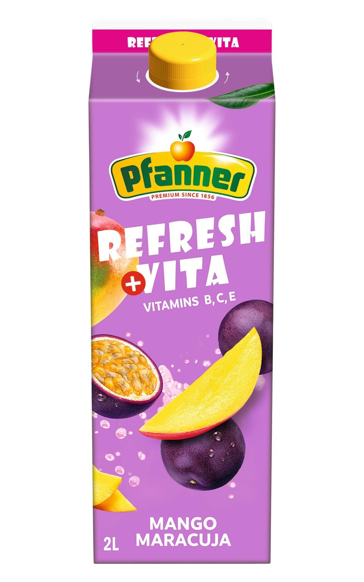 Pfanner Refresh + Vita Ovocný nápoj s příchutí mango a maracuja 2l