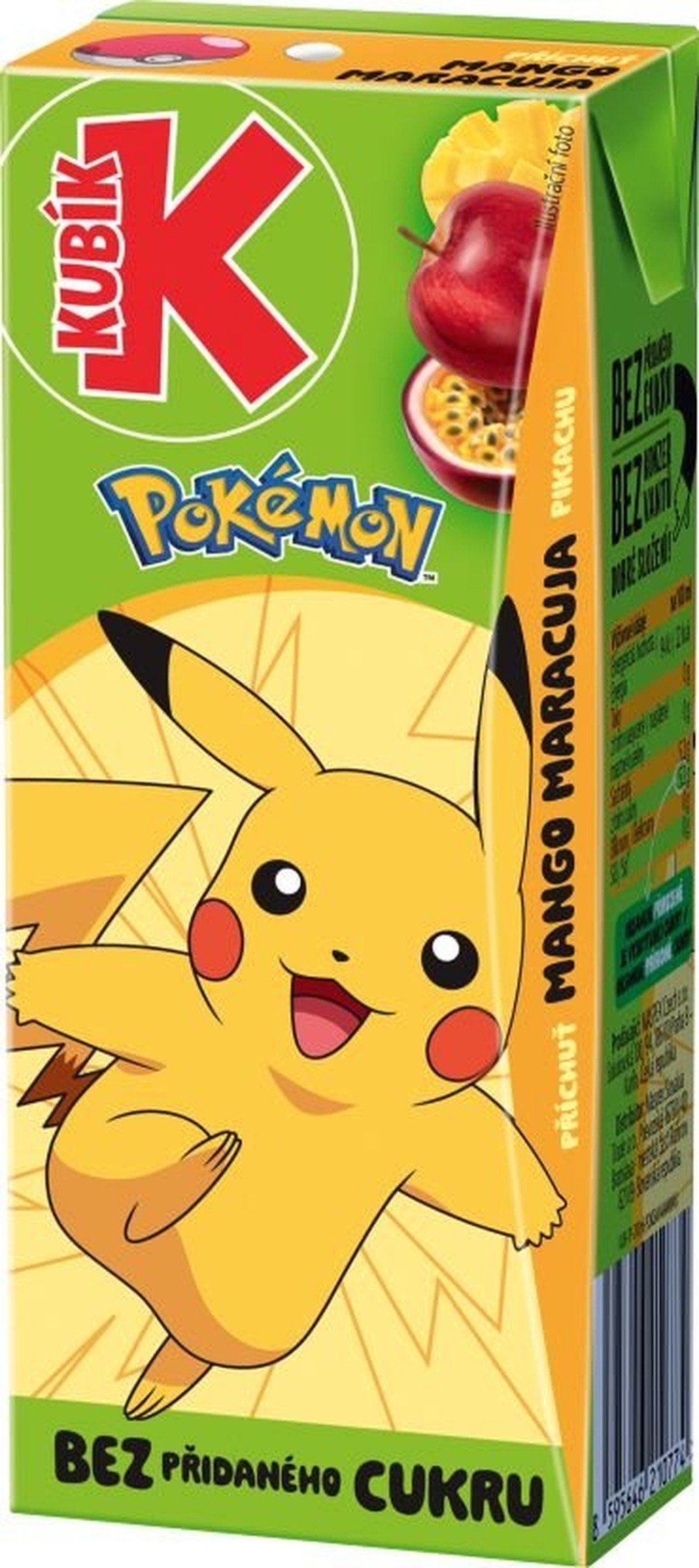 Kubík Pokémon pikachu příchuť mango maracuja 200ml