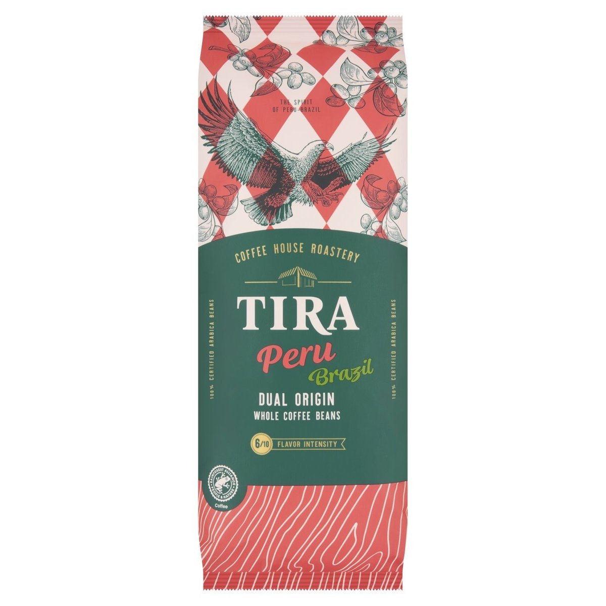 Tira Peru Brazil Dual Origin pražená zrnková káva 500g