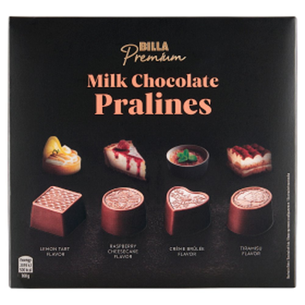 BILLA Premium Formované bonbony z mléčné čokolády s náplní 113g