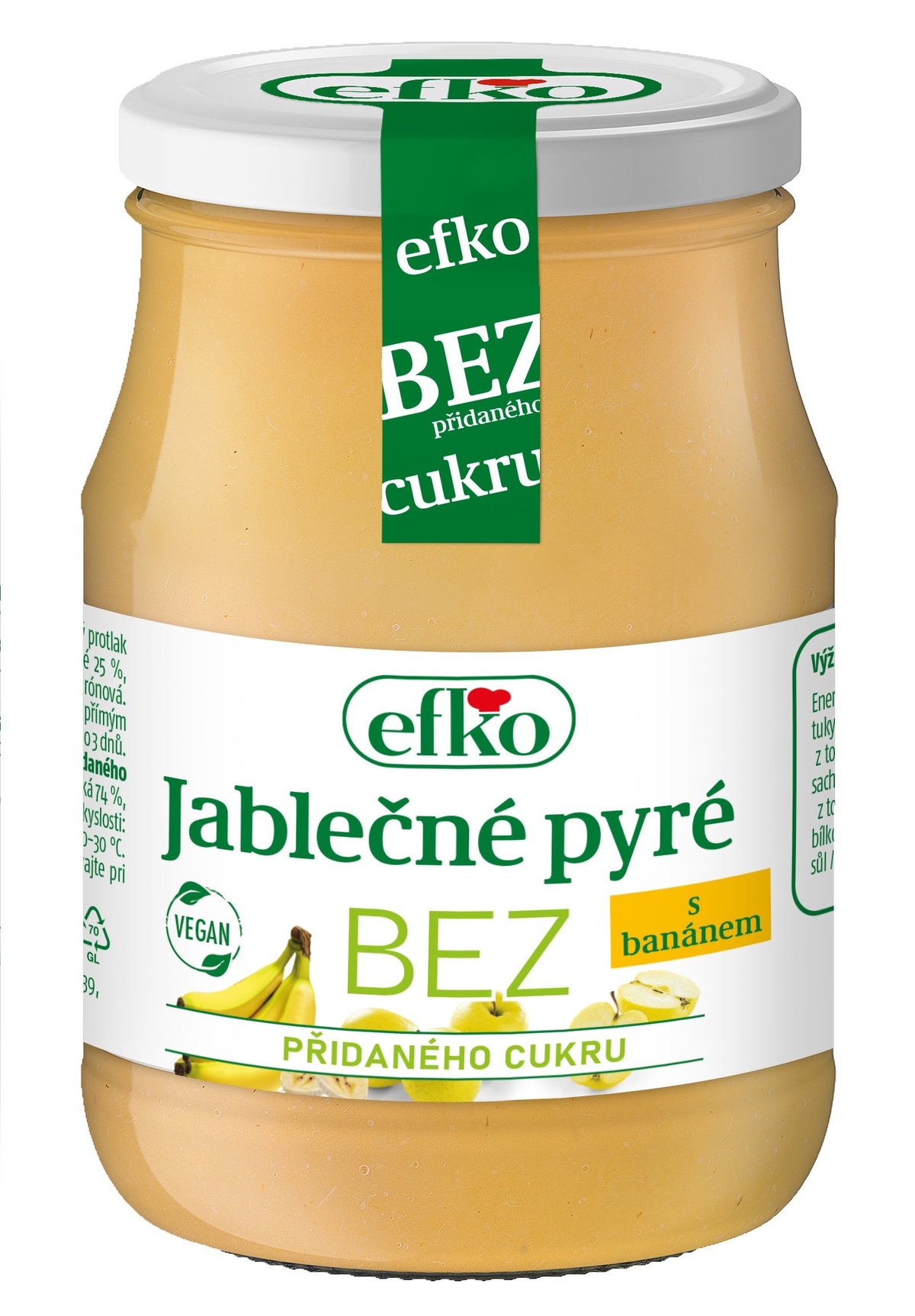 efko Jablečné pyré s banánem BEZ přidaného cukru 350 g