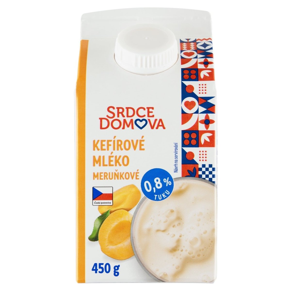 Srdce domova Kefírové mléko meruňkové 450g