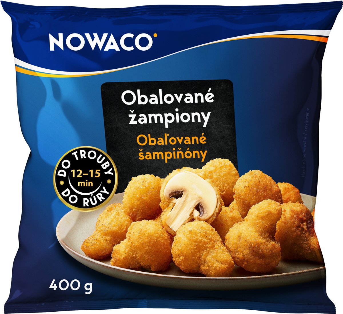 Obalované žampiony Nowaco 400g