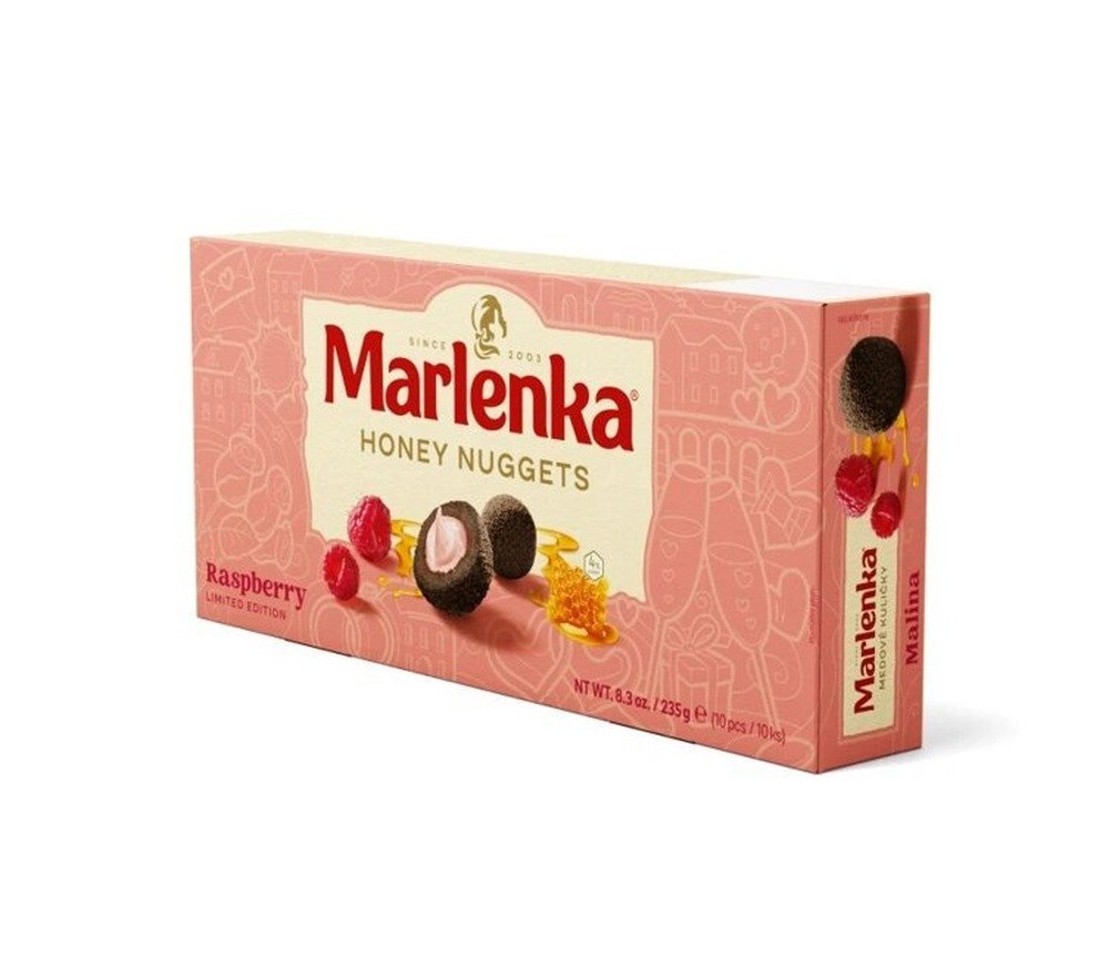 Malinové medové kuličky Marlenka 235g