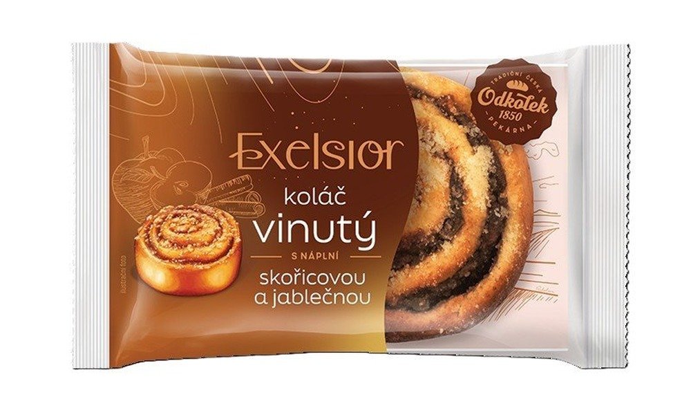 Excelsior Koláč vinutý s náplní skořicovou a jablečnou