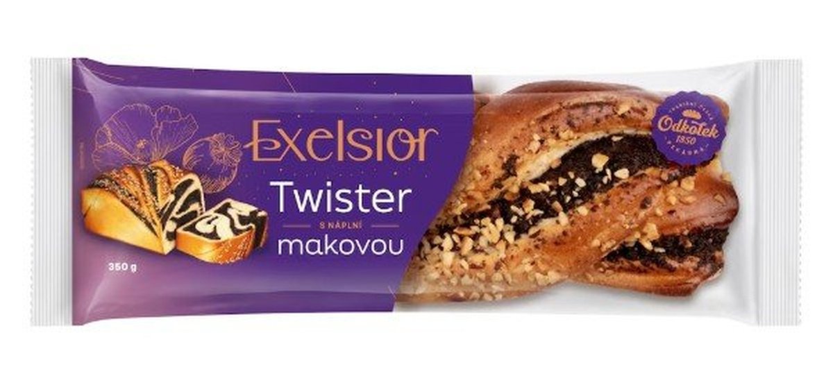 Excelsior Twister s náplní makovou