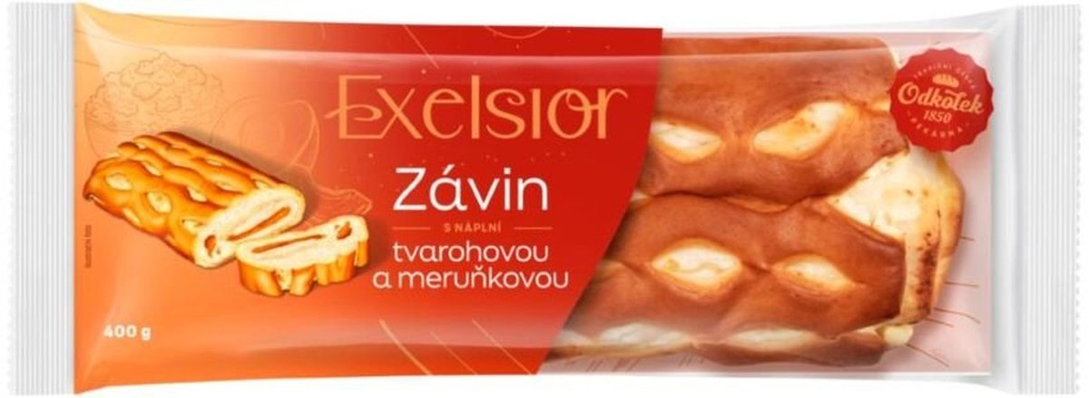 Excelsior Závin s náplní tvarohovou a meruňkovou