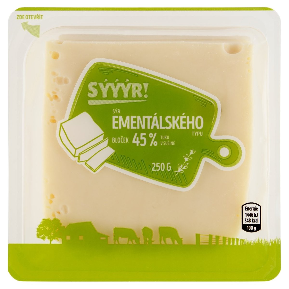 Sýr ementálského typu bloček 250g