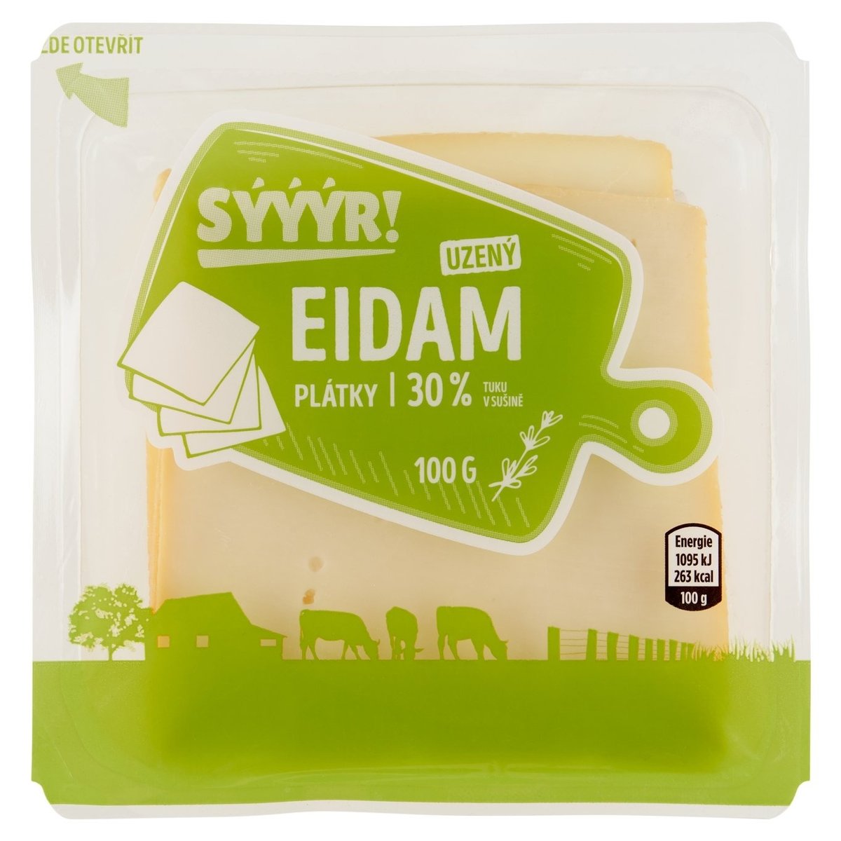 Uzený eidam plátky 100g