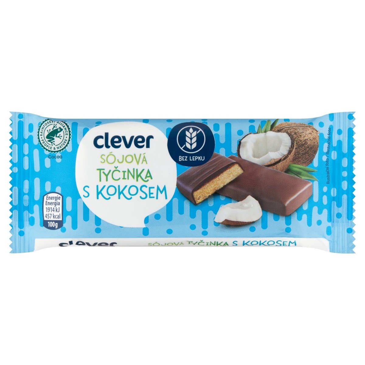 clever Sójová tyčinka s kokosem, bez lepku 80g