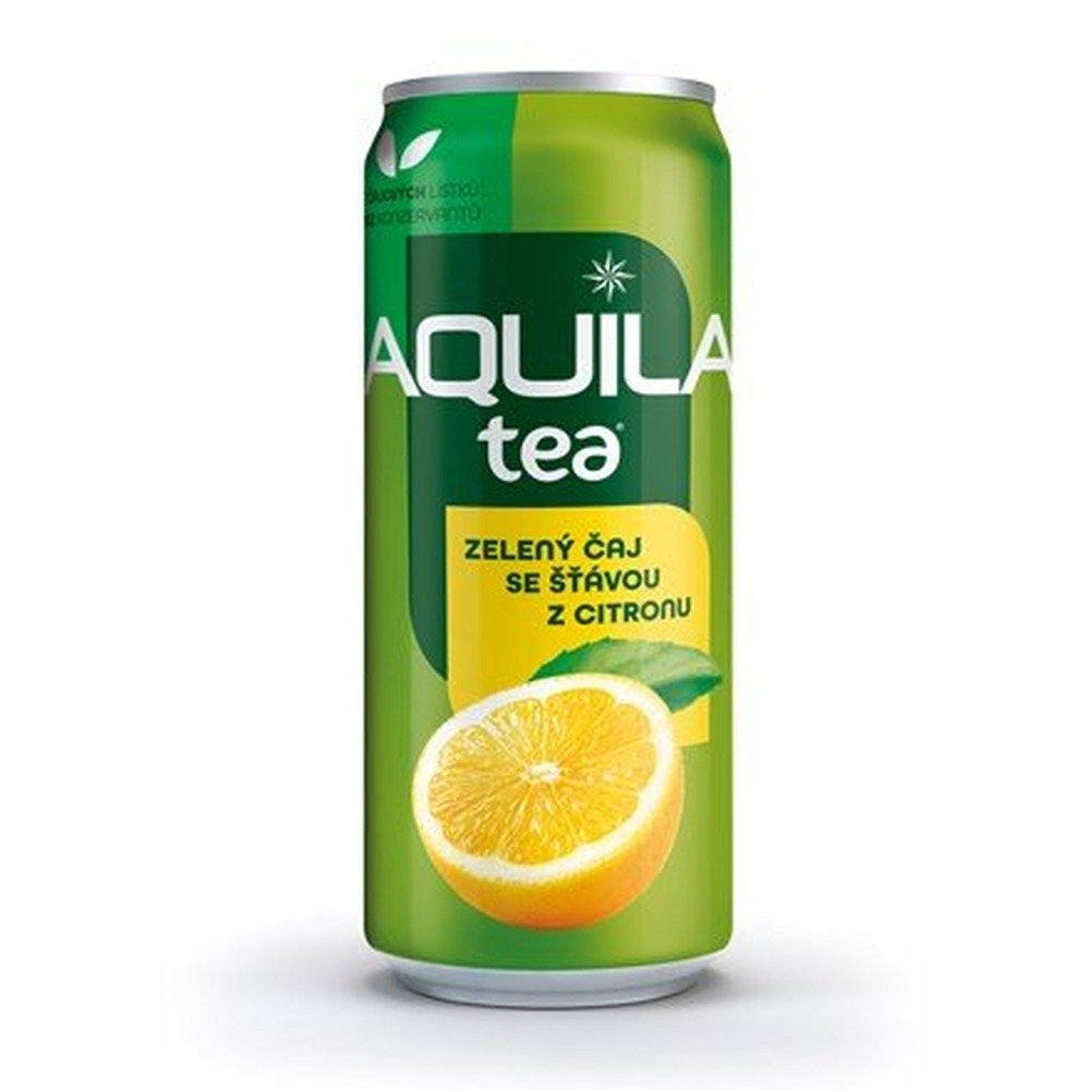 AQUILA ZELENÝ ČAJ S CITRONEM 0,33 l PLECH