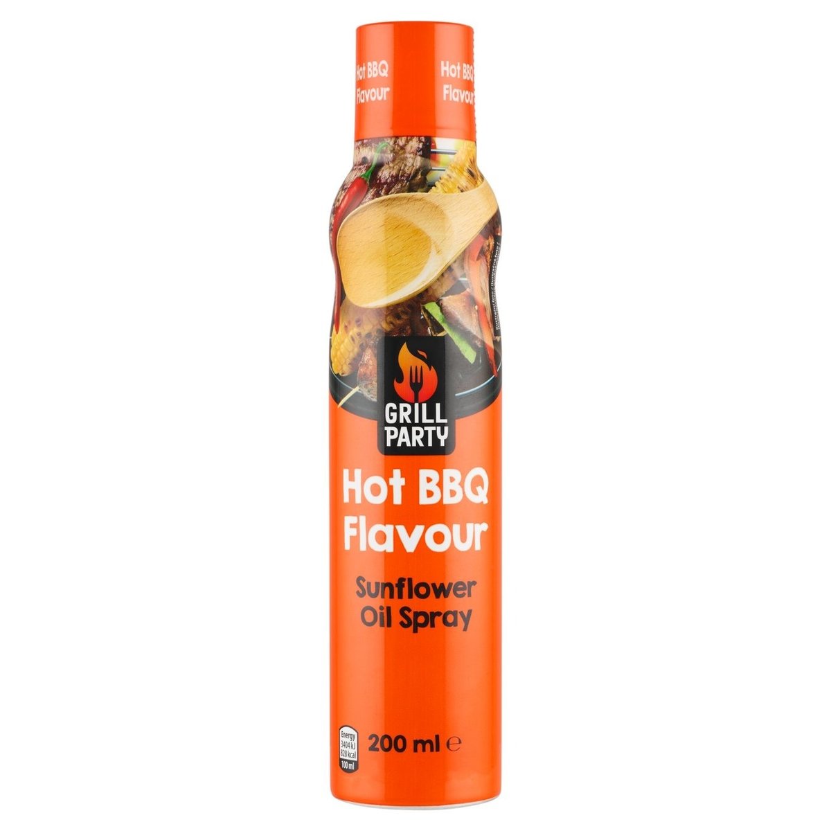 GRILL Party Jedlý rostlinný olej slunečnicový s příchutí pálivého barbecue ve spreji 200ml