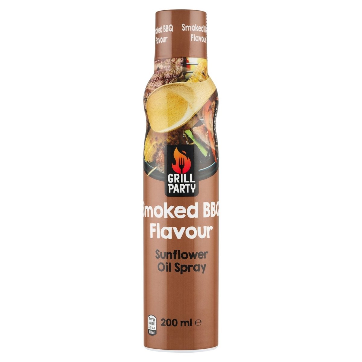GRILL Party Jedlý rostlinný olej slunečnicový s příchutí uzeného barbecue ve spreji 200ml