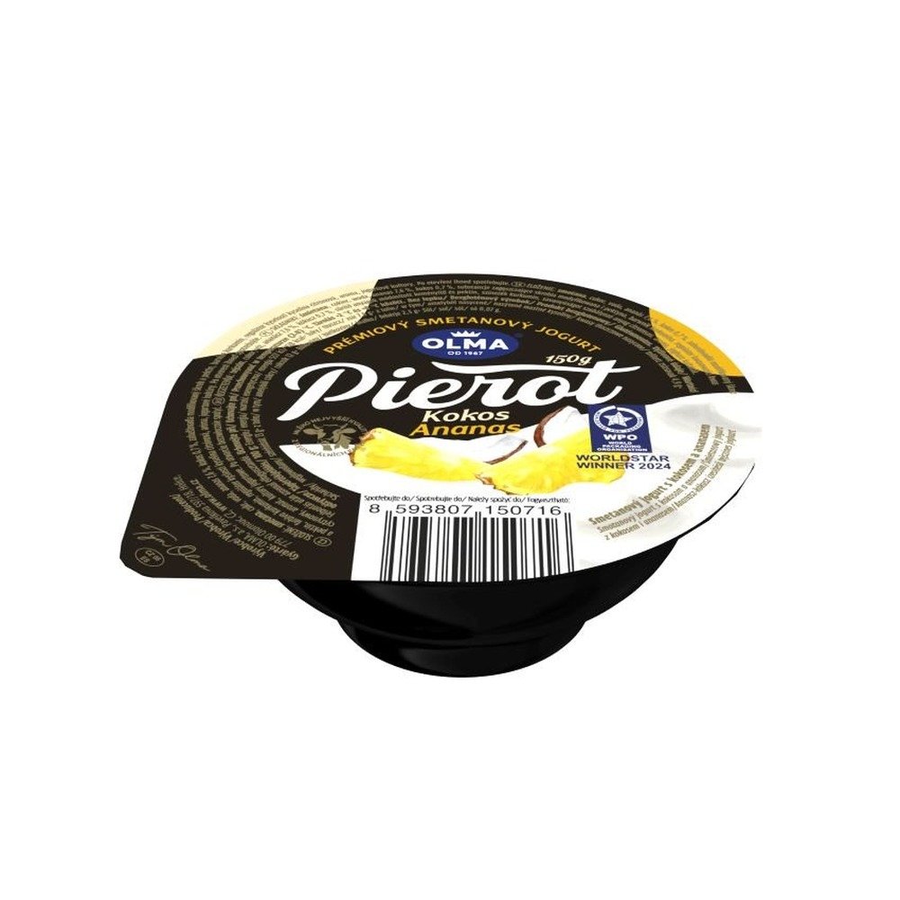 Olma Pierot Smetanový jogurt s kokosem a ananasem 150g