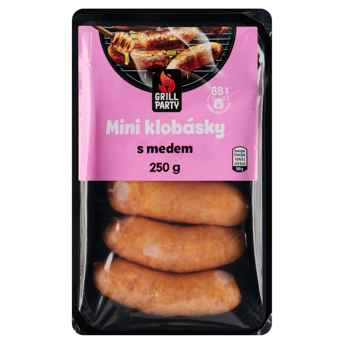 GRILL Party Mini klobásky s medem 250g