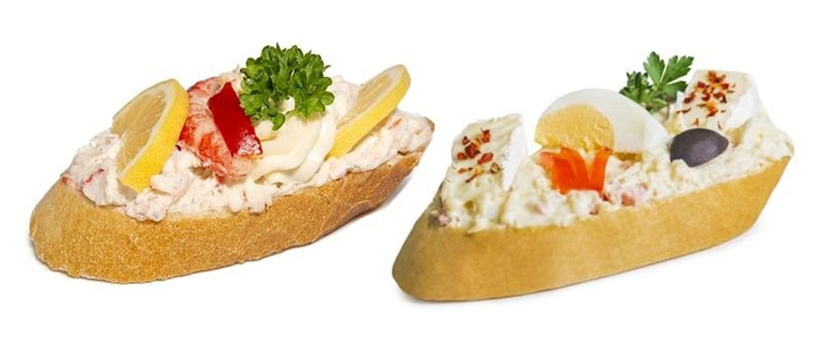Lahůdky Palma Chlebíček hermelínový a chlebíček á la krab 2ks