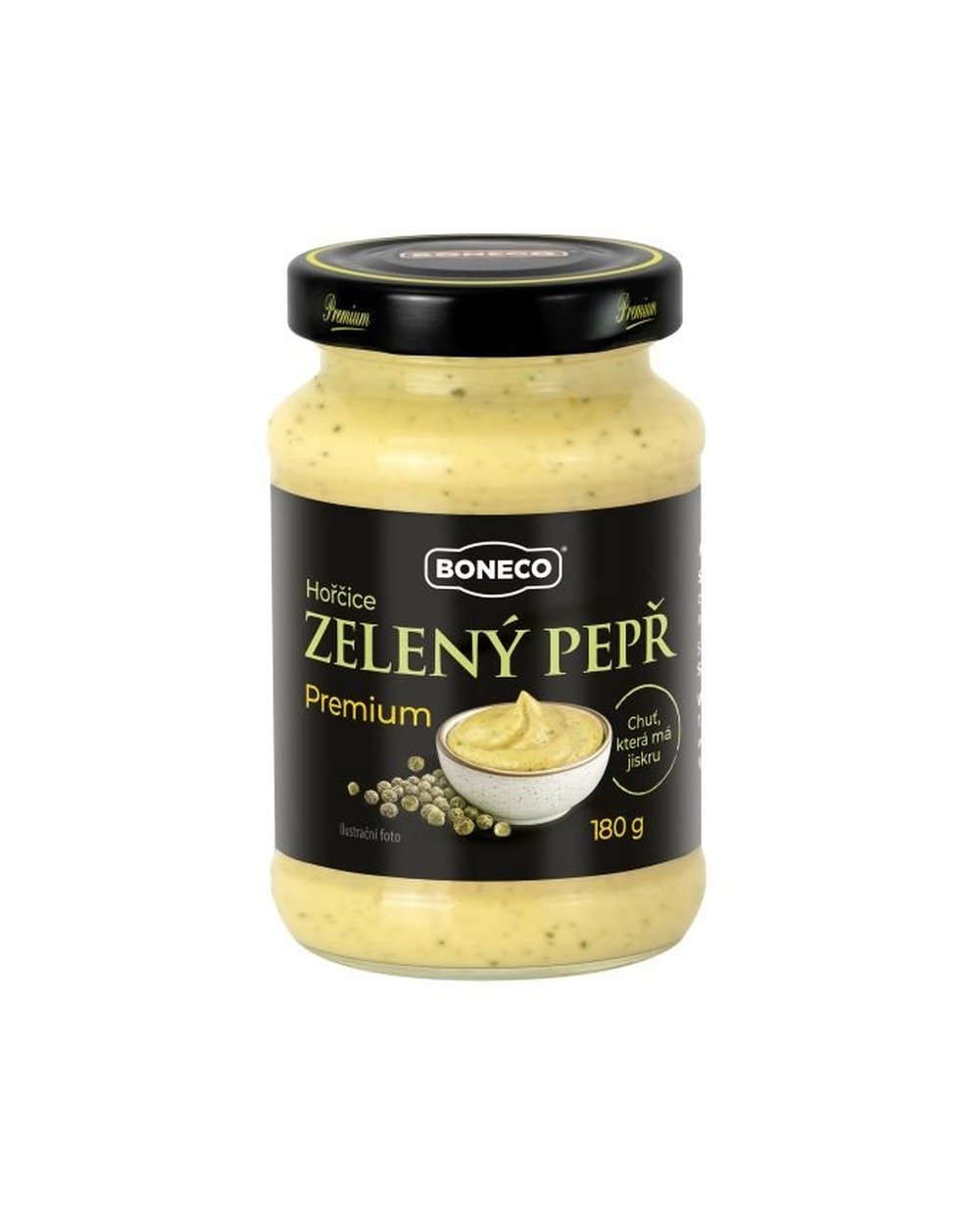 Hořčice se zeleným pepřem Premium 180g