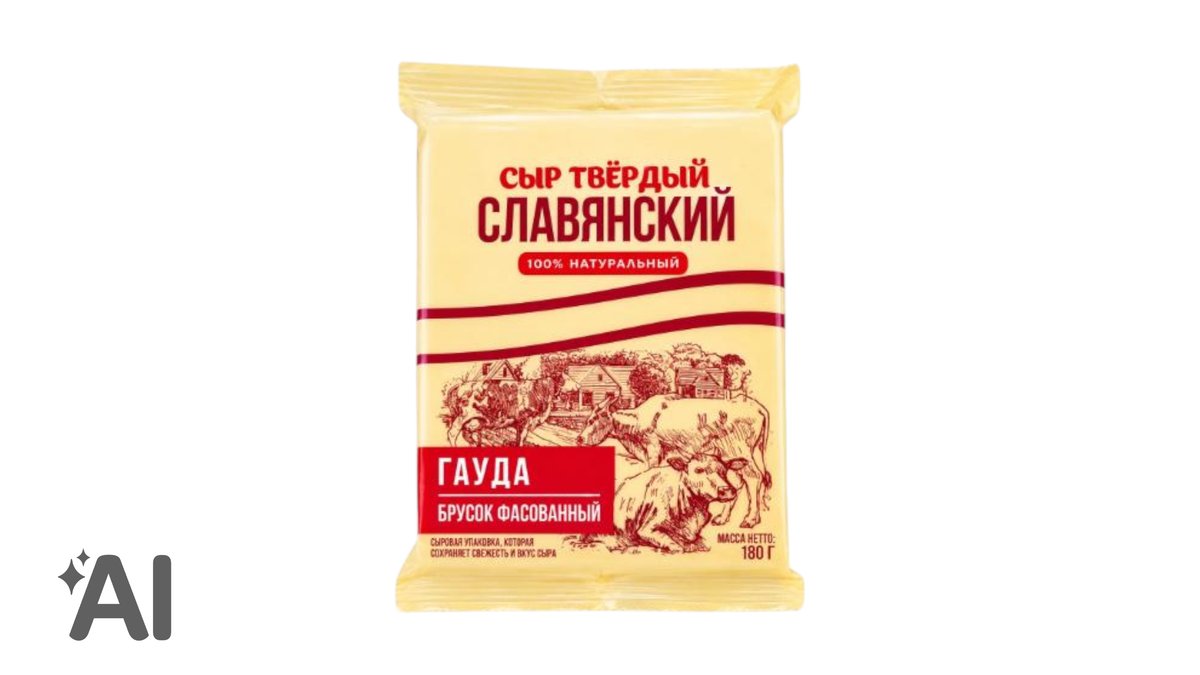 Slavyanskiy Pendir Gouda 45% 180qr