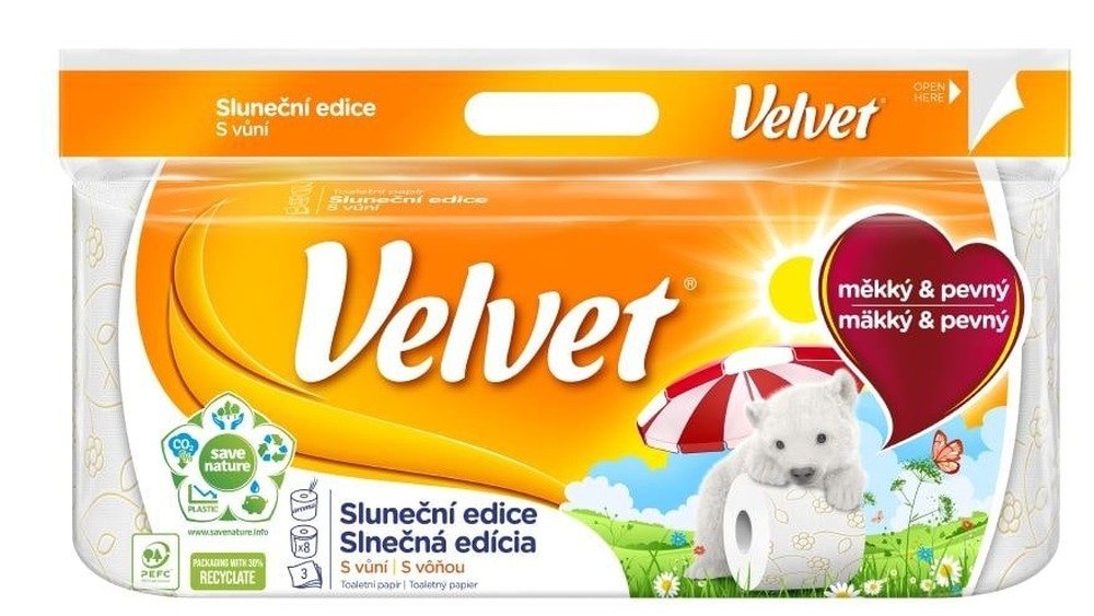 Velvet Sluneční edice Toaletní papír 3-vrstvý