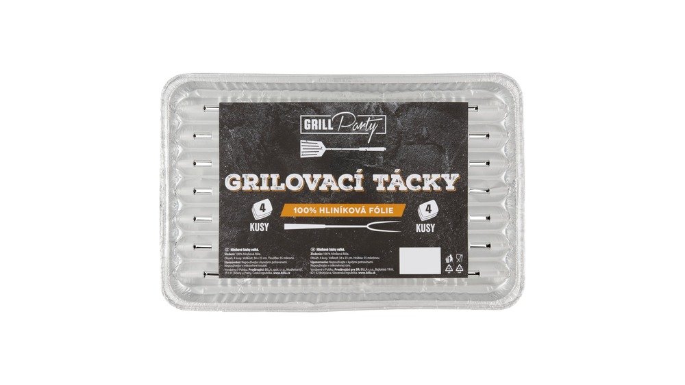 GRILL Party Grilovací tácky 4 ks