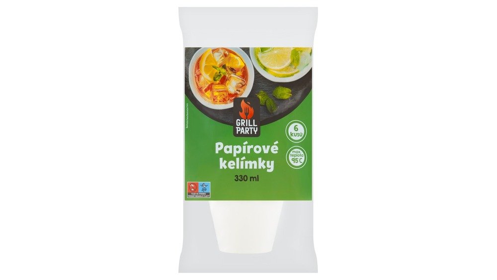 GRILL Party Papírové kelímky 330 ml 6 ks