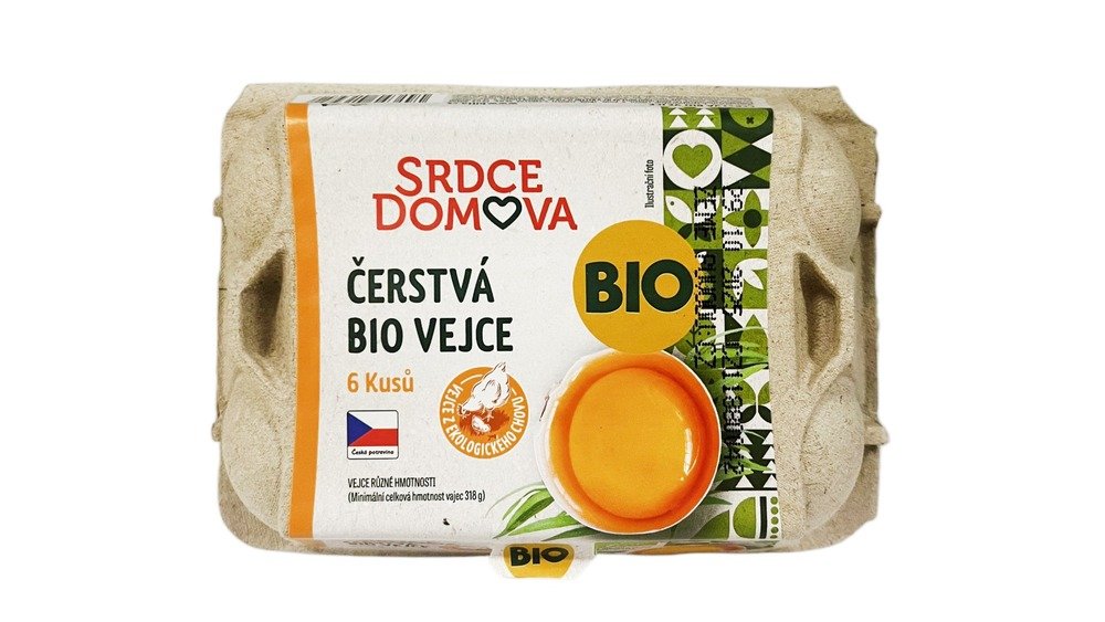 Srdce domova Čerstvá bio vejce 6 ks