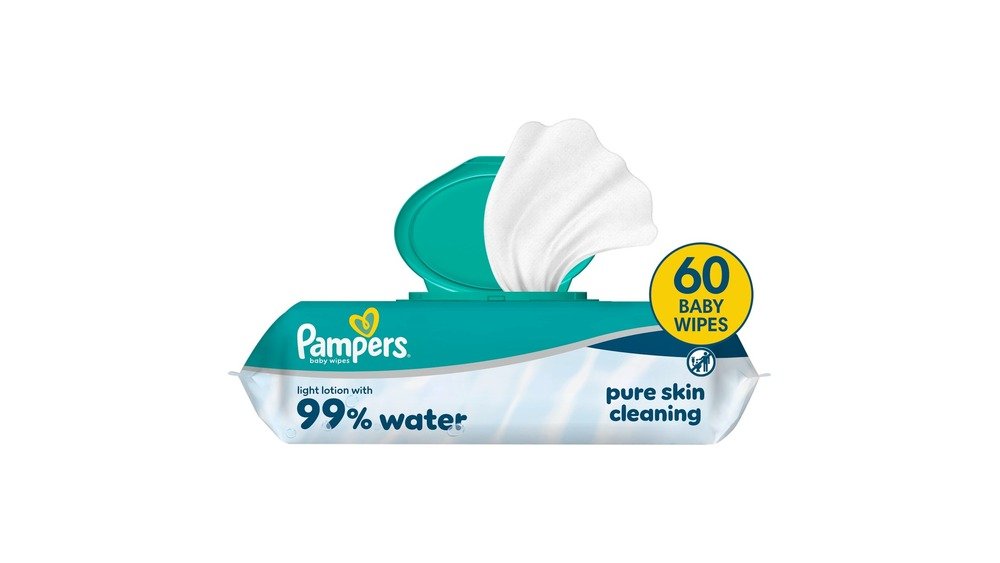 Pampers 99 % Vody Dětské Čisticí Ubrousky 1 Balení 60 Ubrousků = 60 Dětských Čisticích Ubrousků