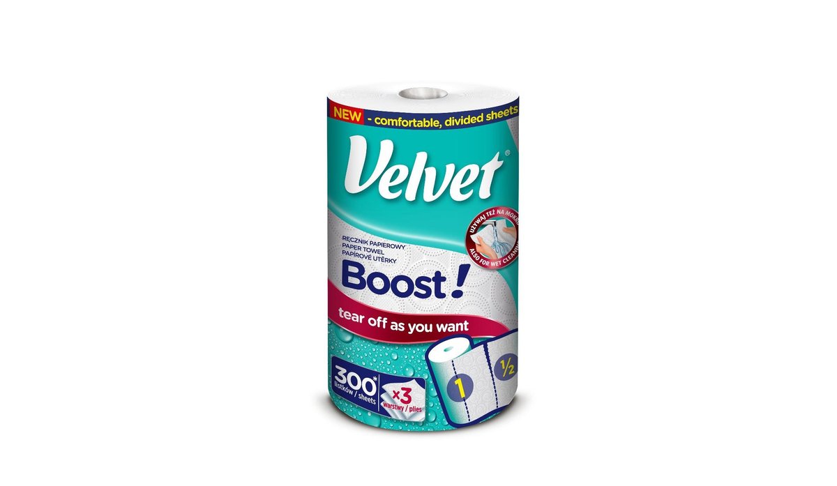 Velvet Boost kuchyňské utěrky 1x300 3vrstvé 1 ks