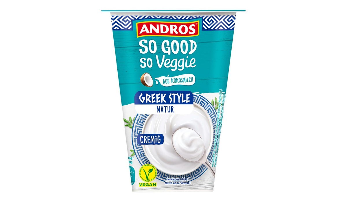 Andros Veganská alternativa řeckého jogurtu z kokosového nápoje 350g