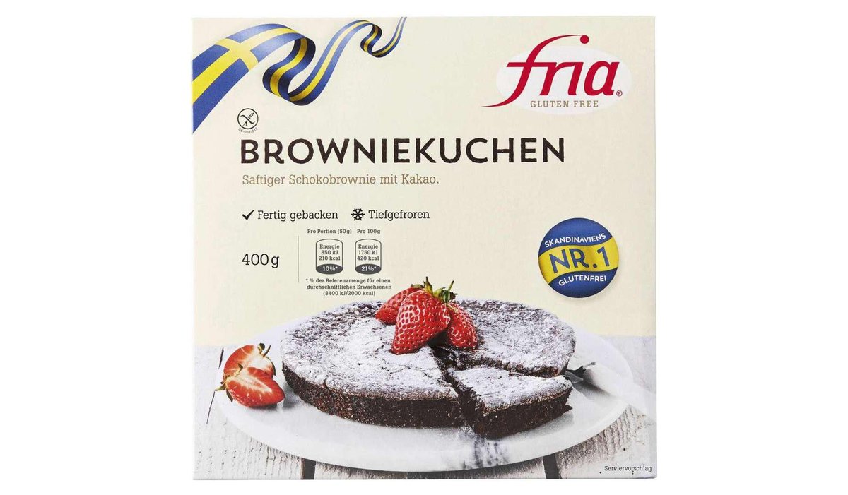 Fria Brownie bezlepkový dort mražený 400g