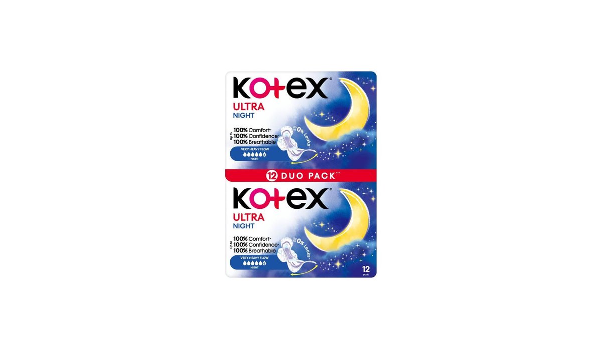 KOTEX VLOŽKY ULTRA NIGHT DUO 12KS