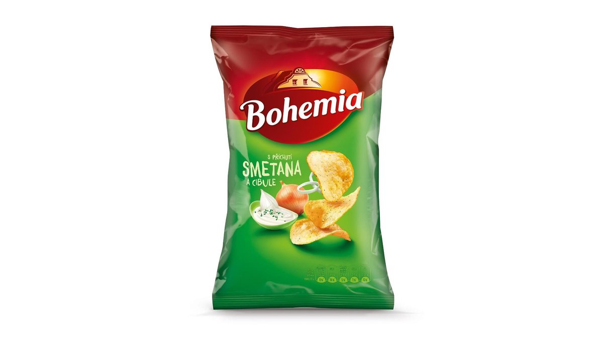 Bohemia Chips smetana a cibule 130g