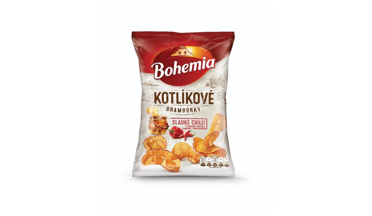 Bohemia Kotlíkové brambůrky sladké chilli a červená paprika 100g