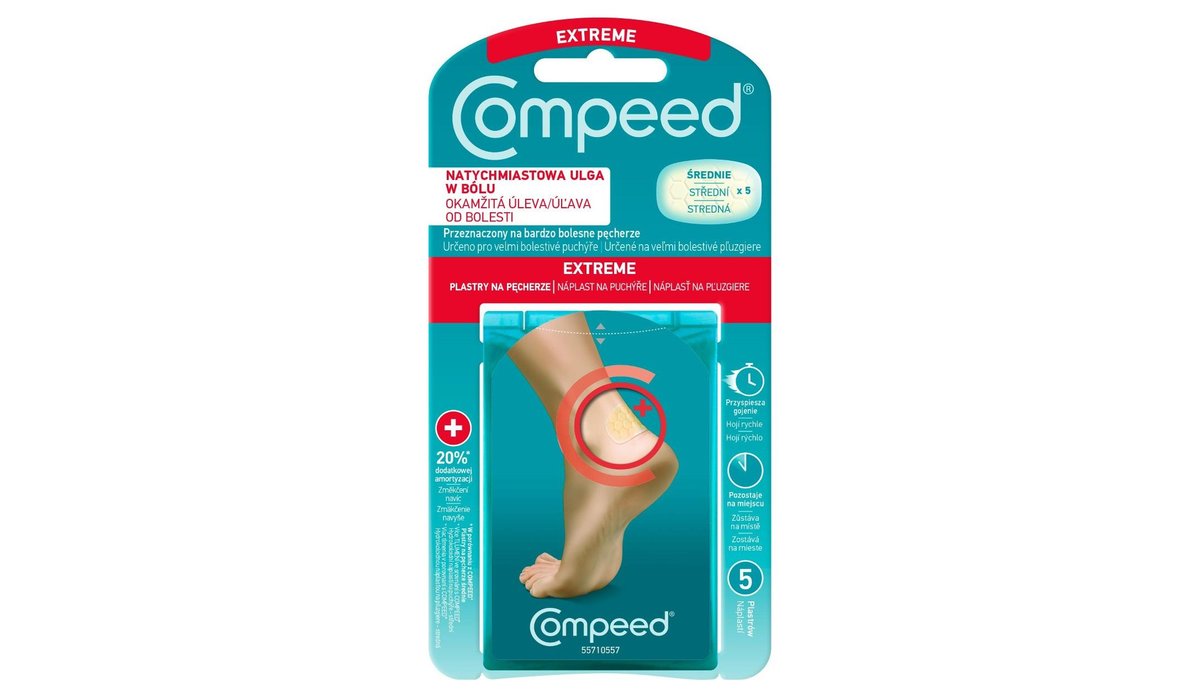 Compeed Náplast na puchýře sp. pata 5 ks