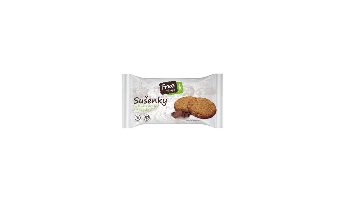 Free Village Sušenky ovesné s čokoládou bez lepku 50 g