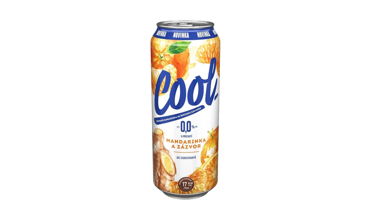 COOL 0,0% příchuť mandarinka se zázvorem