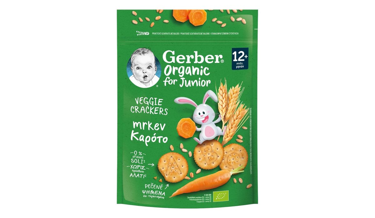 Gerber Organic krekry s mrkví 100 g