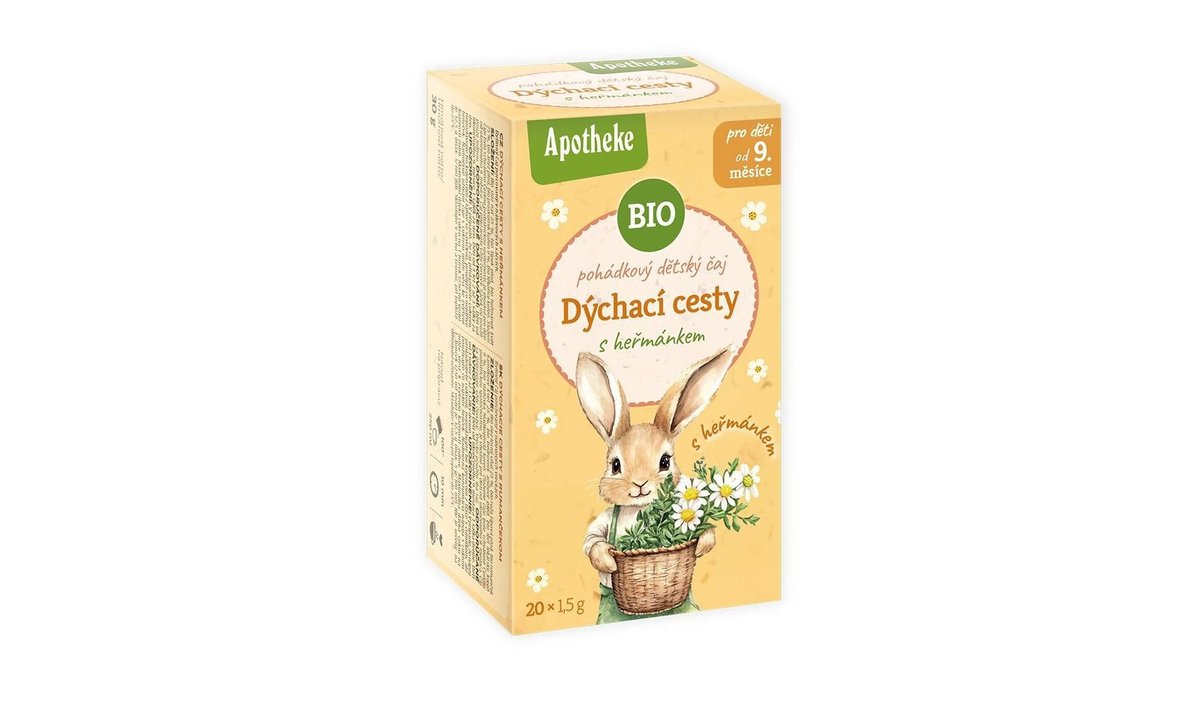 Apotheke BIO čaj dětský Dýchací cesty s heřmánkem 20x1,5g