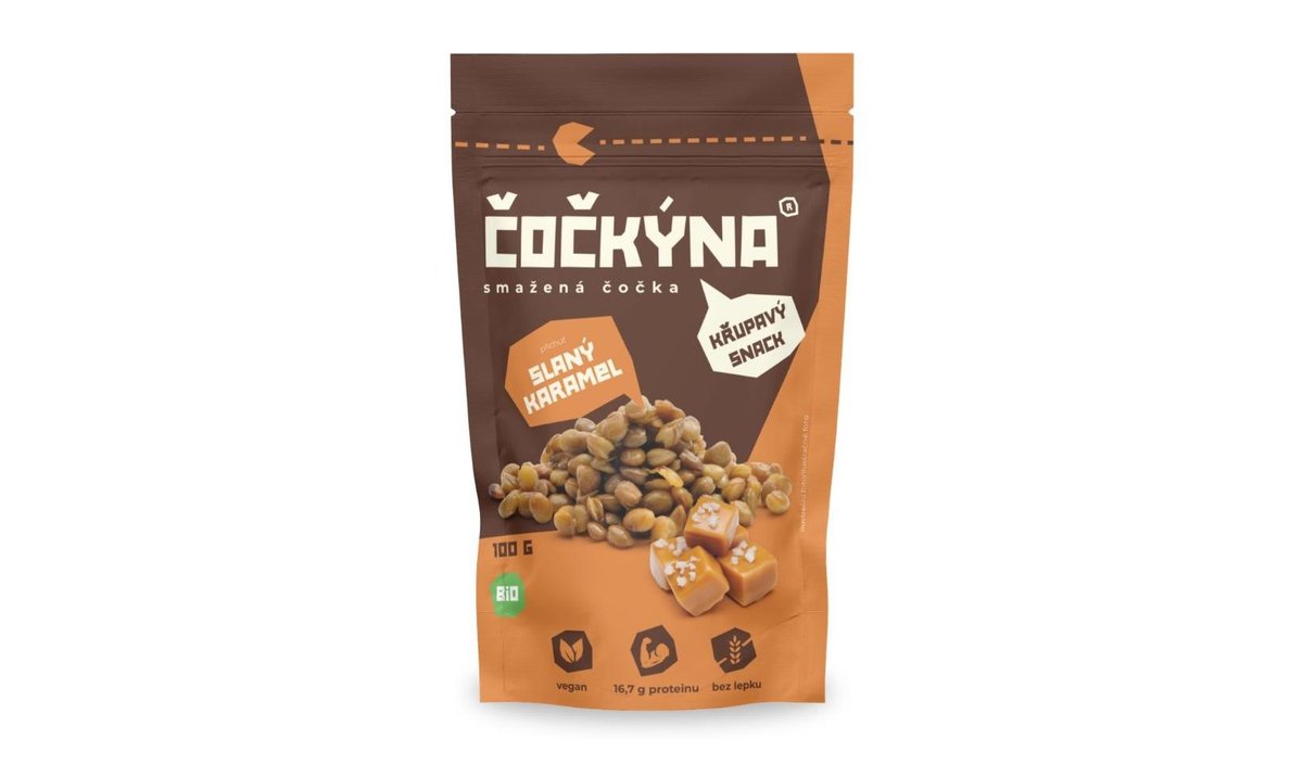 Čočkýna Smažená čočka BIO slaný karamel 100g