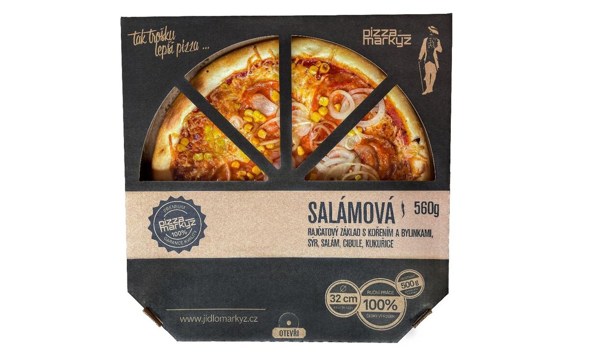 Pizza Markýz salámová mražená 560g