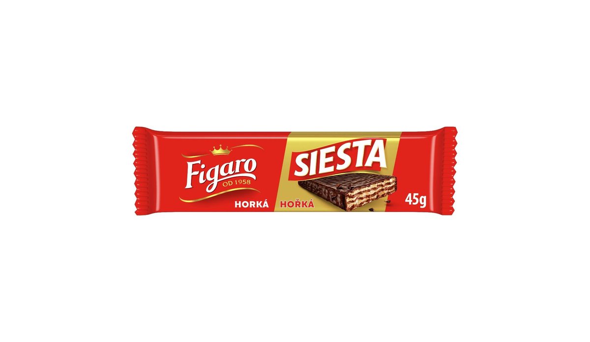 Figaro Siesta oplatka s kakaovou náplní, hořká čokoláda 45g
