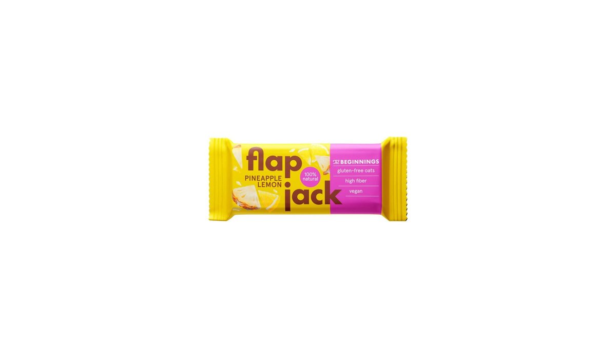 The Beginnings Flapjack oat pineapple and lemon gluten-free 60 g