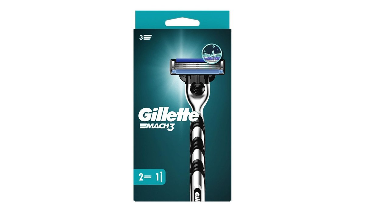 Мужская бритва Gillette Mach3 + 2 сменные бритвенные головки